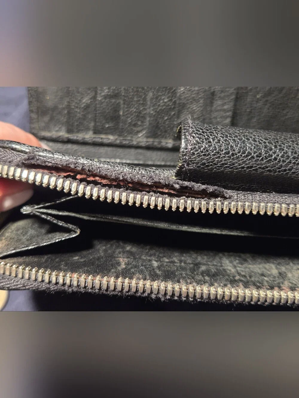 Chloe Long Wallet Zip Around Black Leather